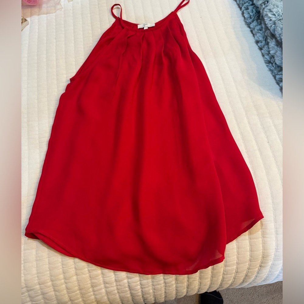 Joie Red Silk Top Size XS